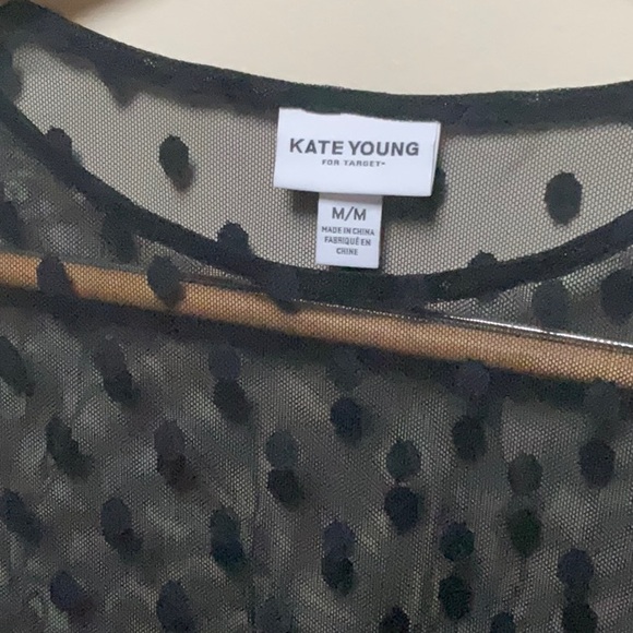 Kate Young sheer bodysuit polka dots, black. Size M NWT - Picture 2 of 4